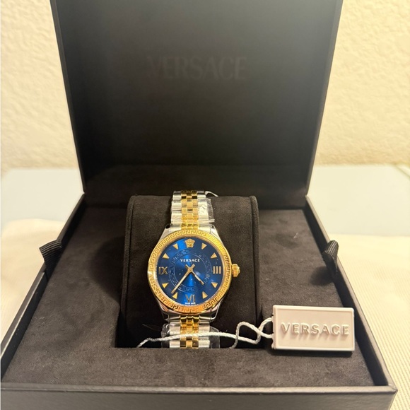 Versace Accessories - Versace Hellenyium Ladies Watch – Blue Dial, Two-Tone – Swiss Quartz – New